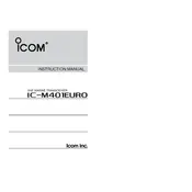 Icom IC-M401EUR0 Transceiver manual cover