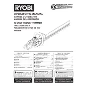 Ryobi RY40606 Trimmer manual cover