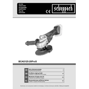 Scheppach BCAG125-20ProS 5909231900 Angle Grinder manual cover