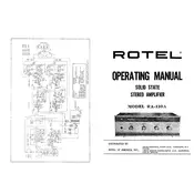 Rotel RA-110A Amplifier manual cover