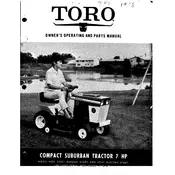 Toro 7 HP 55001 Tractor manual cover