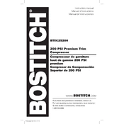 Bostitch BTEC25200 Compressor manual cover