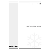 Brandt V26GGWJU Freezer manual cover