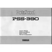 Yamaha PSS-390 Keyboard manual cover