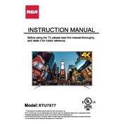 RCA RTU7877 TV manual cover