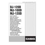 Casio MJ-100D Calculator manual cover