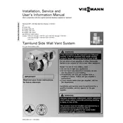 Viessmann Vitogas 100 GS1 Series Tjernlund Side Wall Vent System Boiler manual cover