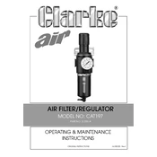 Clarke 3120514 CAT197 Air Filter Regulator manual cover