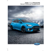 Ford Focus RS 2018 manual cover