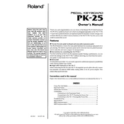 Roland PK-25 manual cover