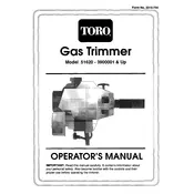 Toro 51620 Trimmer manual cover