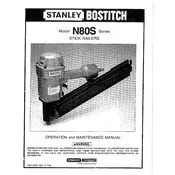 Bostitch N80S Nailer manual cover