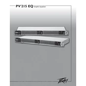 Peavey PV 215 EQ Equalizer manual cover