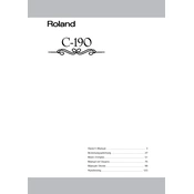 Roland C-190 manual cover