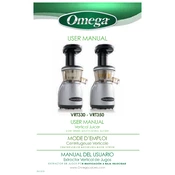 Omega VRT330 Juicer manual cover