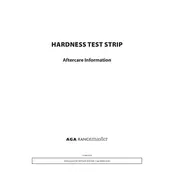 AGA Hardenss Test Strip Strip manual cover