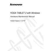 Lenovo YOGA Tablet 2-1371F Tablet manual cover