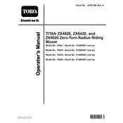 Toro Titan ZX4820 74841 Mower manual cover