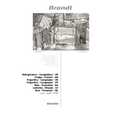 Brandt BFD6425BW Refrigerator manual cover