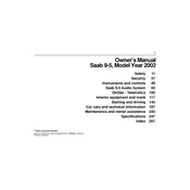 Saab 9-5 2002 Car manual cover