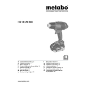 Metabo HG 18 LTX 500 Air Gun manual cover