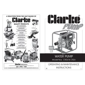 Clarke 7130020 CRD2 Water Pump manual cover