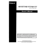 Roland KR-577 manual cover