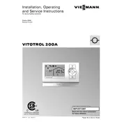 Viessmann Vitotrol 200A Control Unit manual cover