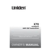 Uniden X70 Compact Transceiver manual cover