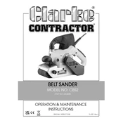 Clarke 6462080 CBS2 Belt Sander manual cover