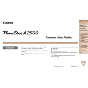 Canon PowerShot A2500 manual cover