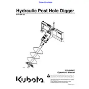 Kubota AP-SA35 Hole Digger manual cover