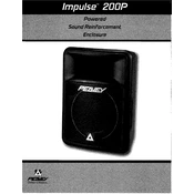 Peavey Impulse 200P Speaker manual cover