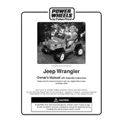 Power Wheels Mattel Jeep Wrangler 78538 Toy manual cover