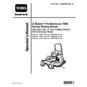 Toro Z Master 7000 72266 Mower manual cover