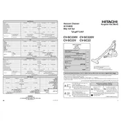 Hitachi CV-SC22 Vacuum Cleaner manual cover