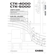 Casio CTK4000 Keyboard manual cover