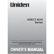 Uniden XDECT 8315 Series Telephone manual cover