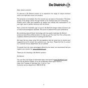 De Dietrich DTI167XEC Hob manual cover