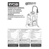 Ryobi P2806 Sprayer manual cover