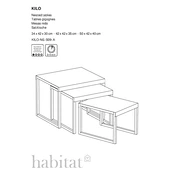 Habitat Kilo KILO-NE-S09-A 5585049 Table manual cover