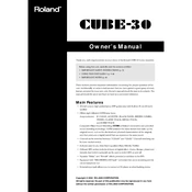 Roland Cube-30 manual cover