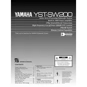 Yamaha YST-SW200 Subwoofer manual cover