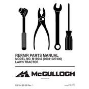 McCulloch M19542 manual cover