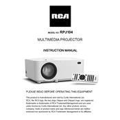 RCA RPJ104 Projector manual cover