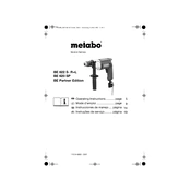 Metabo BE 620 SP Drill manual cover