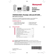 Honeywell THX9321 Thermostat manual cover