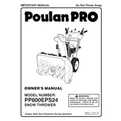 Poulan Pro PP800EPS24 Snow Thrower