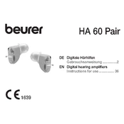 Beurer HA 60 Pair Hearing Amplifier manual cover