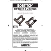 Bostitch EHF1838K Stapler manual cover